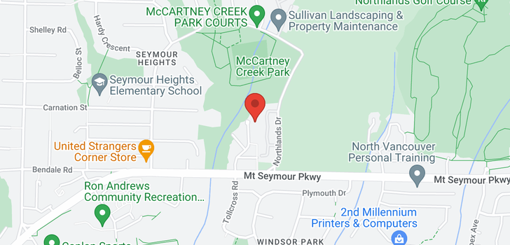 map of 2932 MT SEYMOUR PARKWAY
